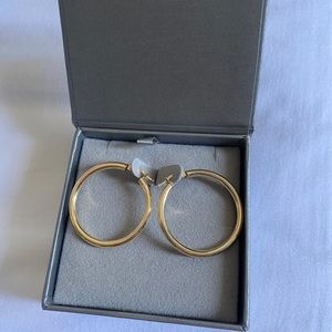14k yellow gold large hoops (35mm)
